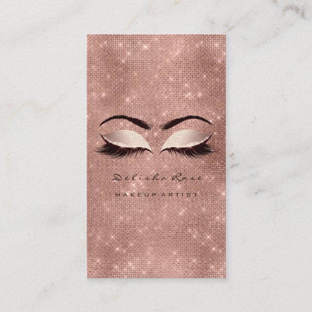 Cartão De Visita Makeup Artist Eye Lashes Glitter Blush Spark (Frente)