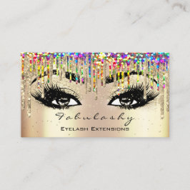 Cartão De Visita Makeup Artist Eyebrow Lash Glitter Drives Glitter