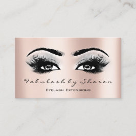 Cartão De Visita Makeup Artist Eyebrow Lashes Ramal Cinza