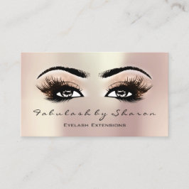 Cartão De Visita Makeup Artist Eyebrow Lashes Ramal Rosa