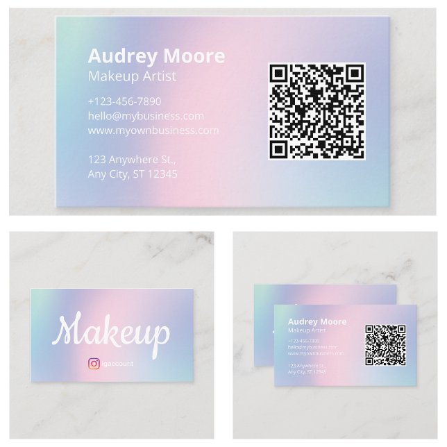 Cartão De Visita Makeup Artist Freelance (Makeup Artist Freelance Business Card
)