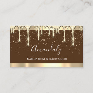Cartão De Visita Makeup Artist Glitter 3dEffect Drivers Confetti Lu