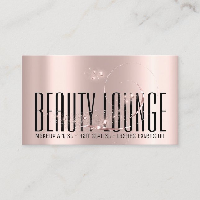 Cartão De Visita Makeup Artist Hair Eyelash Wax Rosa Professional (Frente)