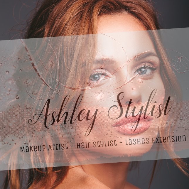 Cartão De Visita Makeup Artist Hair Salon Lash Extension Silver (Makeup Artist Hair Salon Lash Extension Silver Business Card )