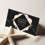 Cartão De Visita Makeup Artist Hair Salon Vintage Floral Marble<br><div class="desc">Makeup Artist Hair Salon Vintage Floral Modern Marble Cartões de visitas.</div>