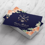 Cartão De Visita Makeup Artist Hair Stylist Vintage Floral Marinho<br><div class="desc">Makeup Artist Hair Stylist Vintage Floral Elegant Marinho Blue Cartões de visitas.</div>