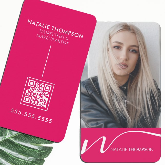 Cartão De Visita Makeup Artist Hairstylist Nail Tech Beauty Salon (Criador carregado)