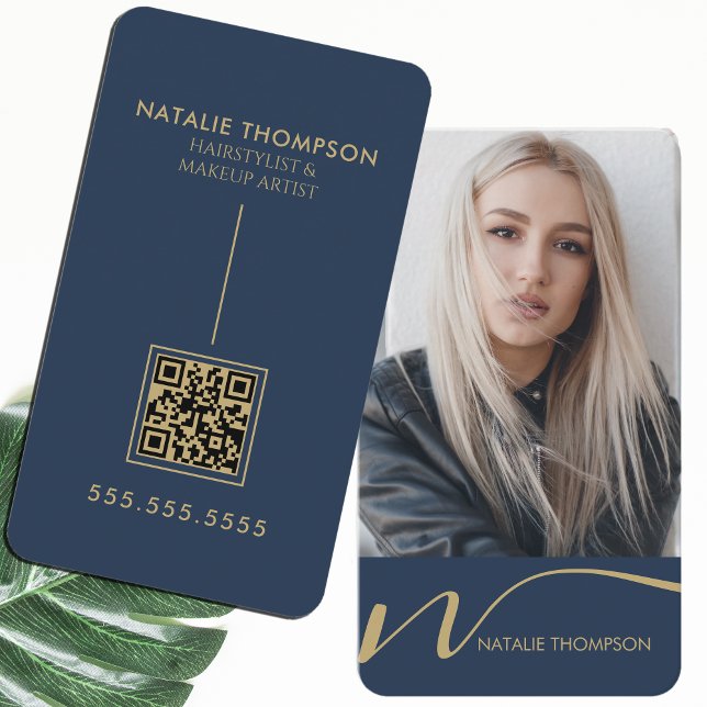 Cartão De Visita Makeup Artist Hairstylist Nail Tech Beauty Salon (Criador carregado)