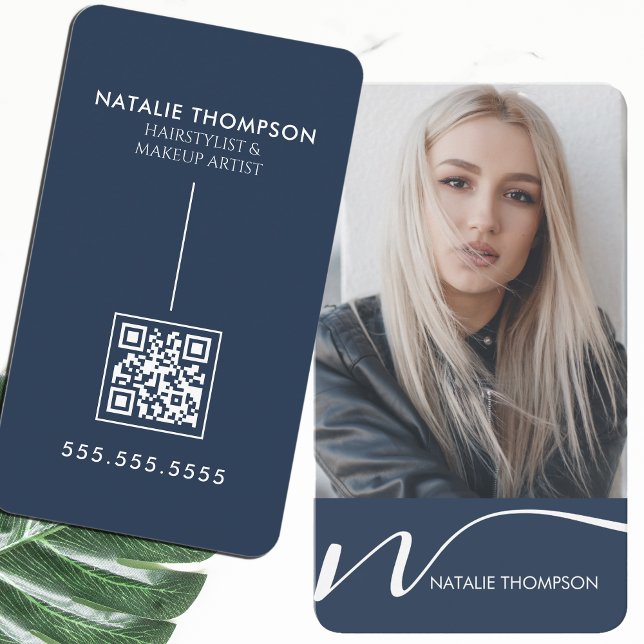 Cartão De Visita Makeup Artist Hairstylist Nail Tech Beauty Salon (Criador carregado)