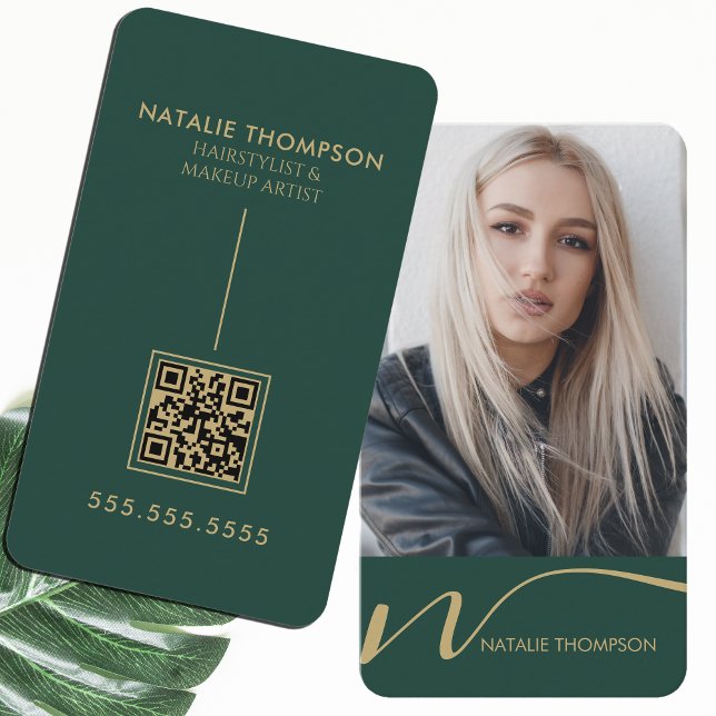 Cartão De Visita Makeup Artist Hairstylist Nail Tech Beauty Salon (Criador carregado)