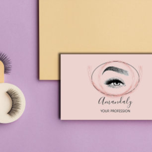 Cartão De Visita Makeup Artist Lash Friseur Logotipo QR CODE FrameR