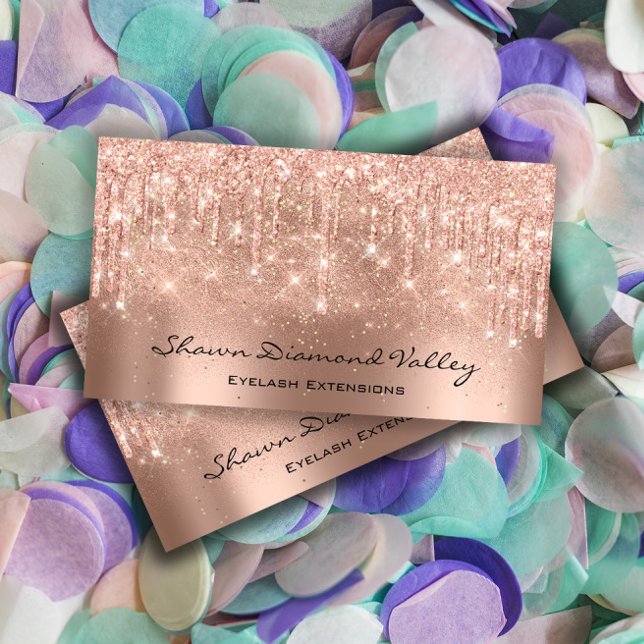 Cartão De Visita Makeup Artist Lashes Tropfen Rosa Blush Powder (Criador carregado)