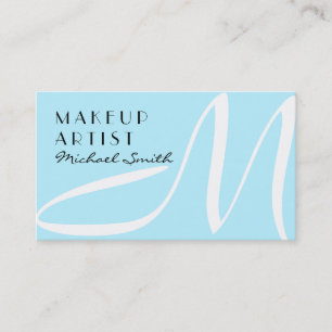 Cartão De Visita Makeup Artist Na moda Monograma Modern Diamond