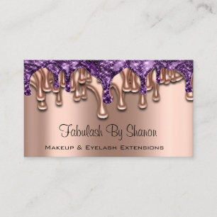 Cartão De Visita Makeup Artist Rosa Purple Drivers Unhas Salon