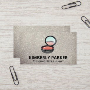 Cartão De Visita Makeup Artist Tools   Diminuição   Compacto de maq