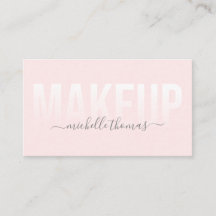 Makeup artista script blush pink modelo