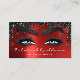 Cartão De Visita Makeup Brow Eyelash Extension Black Drives QR Code