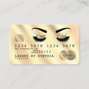 Cartão De Visita Makeup Credit Card lash rainha