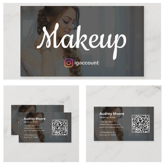 Cartão De Visita Makeup Elegante (Elegant Makeup Business Card
)