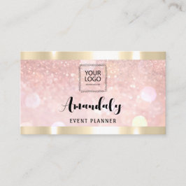 Cartão De Visita Makeup Esthetician Lash Unhas QRCode Logo Rosa