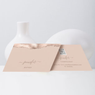 Cartão De Visita Makeup QR Code Blush Skinny