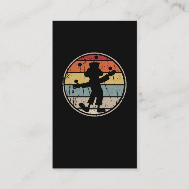 Cartão De Visita Malabarismo Palhaço Funny Circus Juggler (Frente)