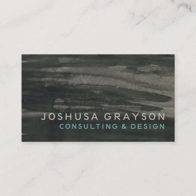 Cartão De Visita Malha de carvão vegetal minimalista (Frente)