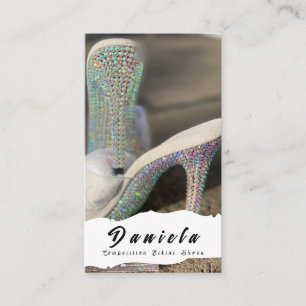 Cartão De Visita Malhação Crystal Bikini Competição Calçados Mulher