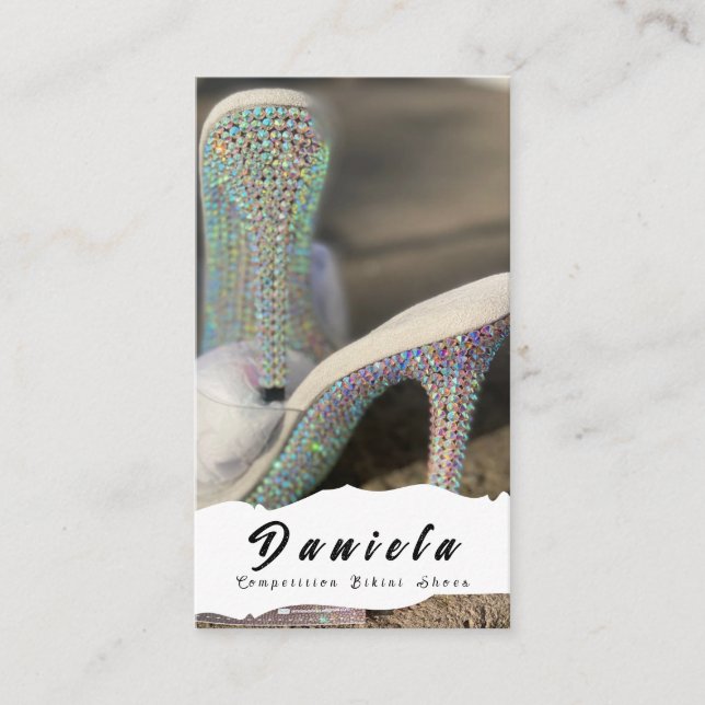 Cartão De Visita Malhação Crystal Bikini Competição Calçados Mulher (Frente)