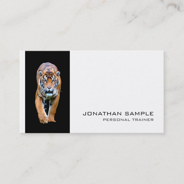 Cartão De Visita Malhação de Design Pessoal Formador Elegante (Frente)