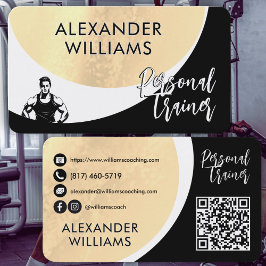 Cartão De Visita Malhação de Treinador Pessoal do Modern Dynamic QR