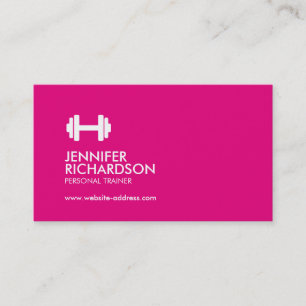 Cartão De Visita Malhação do logotipo Dumbbell Personal Trainer Ros