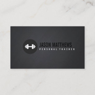 Cartão De Visita Malhação do logotipo legal Personal Trainer White 