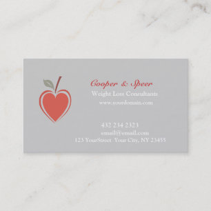 Cartão De Visita Malhação mínima vermelha saudável do bem-estar