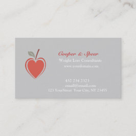 Cartão De Visita Malhação mínima vermelha saudável do bem-estar do