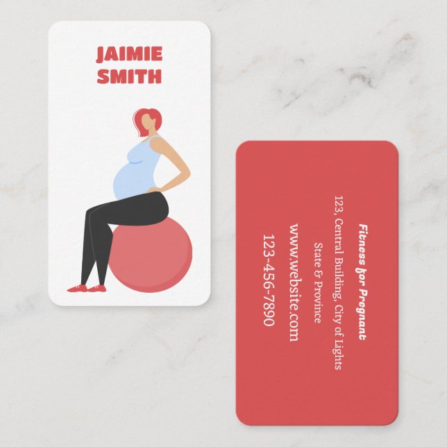 Cartão De Visita Malhação para Formador Grávida (Frente/Verso)