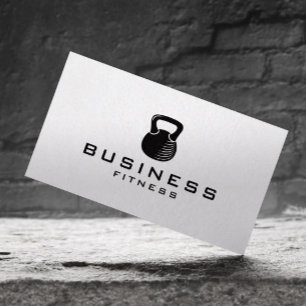 Cartão De Visita Malhação pessoal treinador Kettlebell minimalista