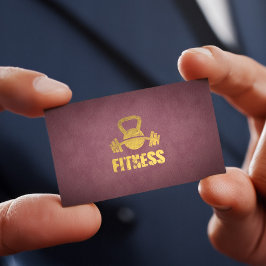Cartão De Visita Malhação roxa Treinador pessoal Kettlebell Barbell