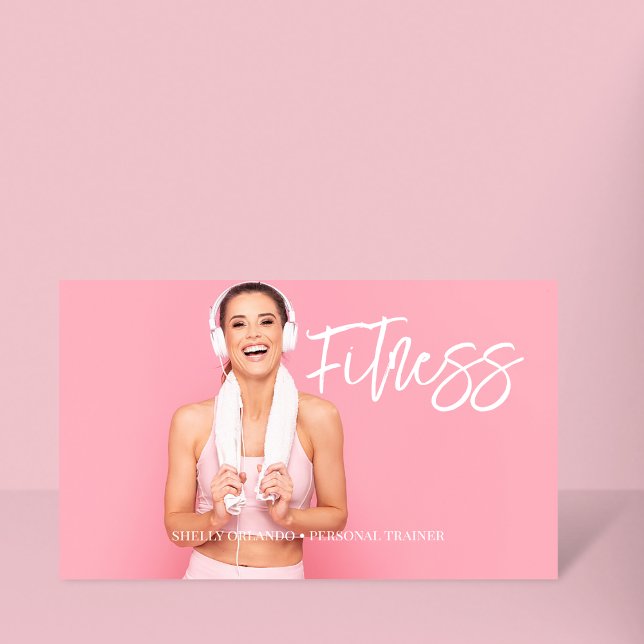 Cartão De Visita Malhação vertical | Foto do Código QR do Treinador (Criador carregado)