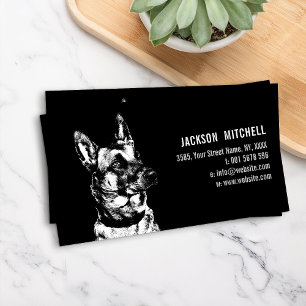 Cartão De Visita Malinois - pastor belga - Mechelaar