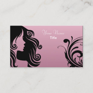 Cartão De Visita Malva cor-de-rosa do cabeleireiro   da mulher da