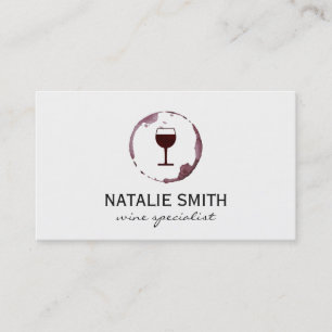 Cartão De Visita Mancha do vinho (vidro de vinho)