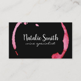 Cartão De Visita Manchas de vinho (preto/branco)