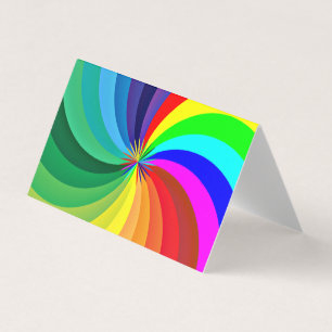 Cartão De Visita Mandala Colorida com as Cores do Arco-íris-46556