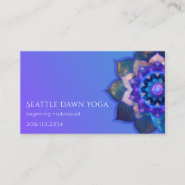 Cartão De Visita Mandala de Lótus Azul