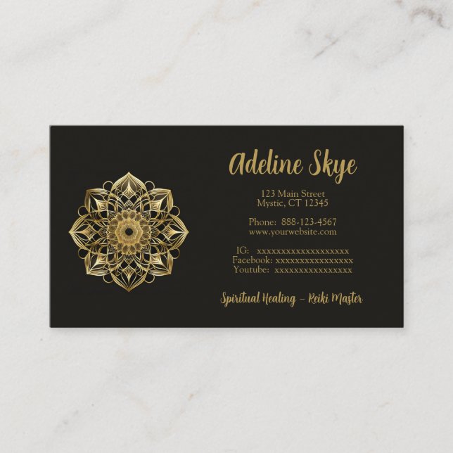 Cartão De Visita Mandala design (Frente)