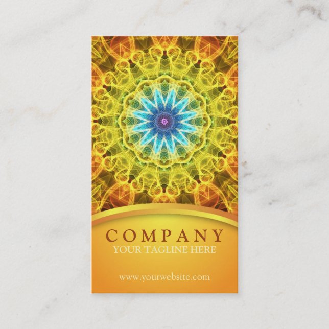 Cartão De Visita Mandala do buquê da flor (Frente)
