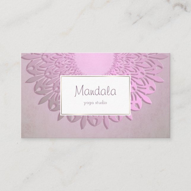 Cartão De Visita Mandala étnica do inclinação (Frente)