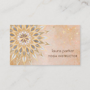 Cartão De Visita Mandala Holística Lotus Floral Zen Meditação Yoga