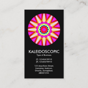 Cartão De Visita Mandala Kaleidoscópica 05 - Preto